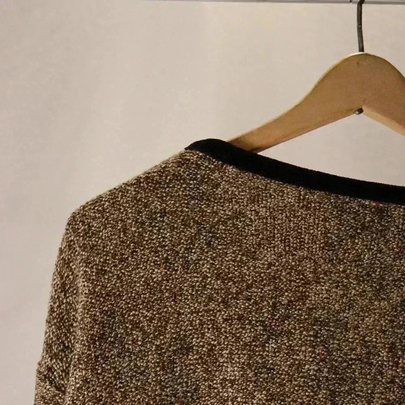 Coldwater Creek size M double button close knit cardigan NWOT unique retro brown - Picture 14 of 14